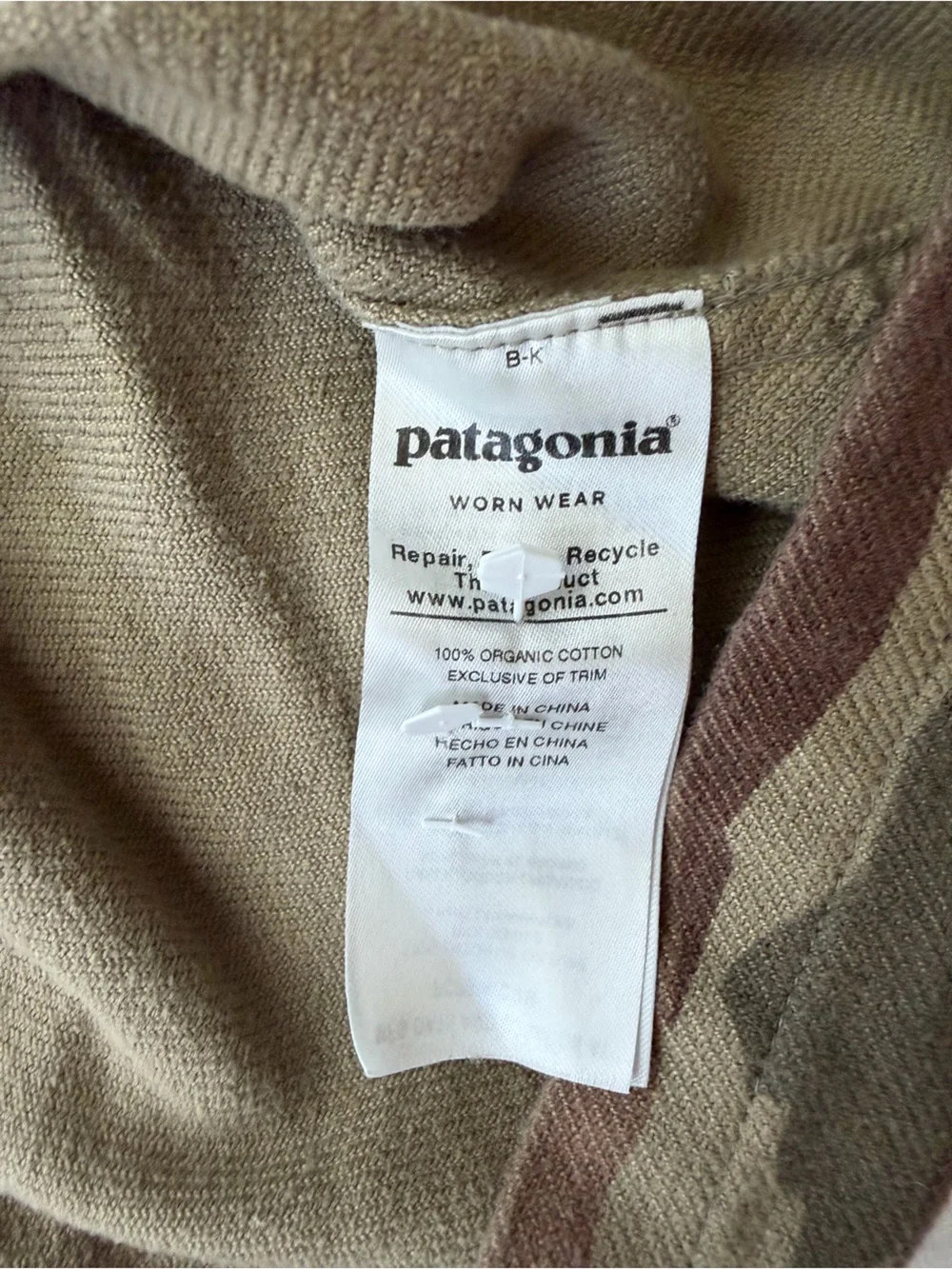 Patagonia Camo Button-Up Cotton Shirt Jacket in Khaki Olive and Brown